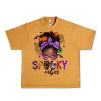 Peanut Butter Spooky vibes afro messy bun Urban Heavy Tee - NancyCooperArtShop