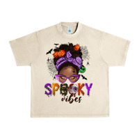 Sandshell Spooky vibes afro messy bun Urban Heavy Tee - NancyCooperArtShop