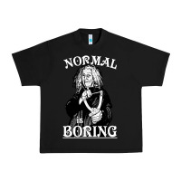 Black Limited Edition Grandma Addams (Frump)- Normal Is Boring Urban Heavy Tee - tuanDangUi