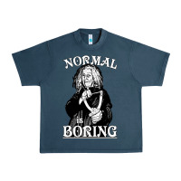 Midnight Navy Limited Edition Grandma Addams (Frump)- Normal Is Boring Urban Heavy Tee - tuanDangUi