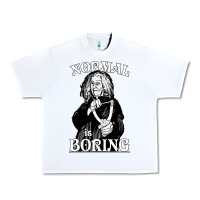 White Limited Edition Grandma Addams (Frump)- Normal Is Boring Urban Heavy Tee - tuanDangUi