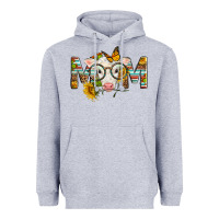 Heather Grey Western Baby Calf Mom With Sunflower Heavyweight Hoodie - LillyAllenDesigns