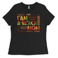 Black i am a black mom Ladies Tee - LillyAllenDesigns