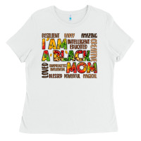 White i am a black mom Ladies Tee - LillyAllenDesigns