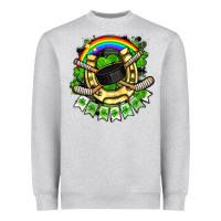 Heather Grey St. Patrick's Day Hockey Heavyweight Sweatshirt - FaDigitalArtStudio