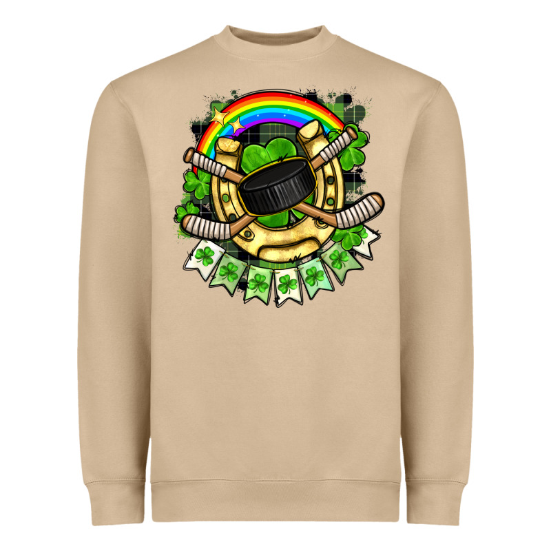 St. Patrick's Day Hockey Heavyweight Sweatshirt by FaDigitalArtStudio | Teevron