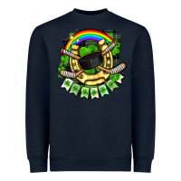 Navy St. Patrick's Day Hockey Heavyweight Sweatshirt - FaDigitalArtStudio