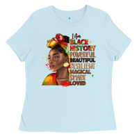 Baby Blue i am black history Ladies Tee - LillyAllenDesigns