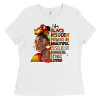 White i am black history Ladies Tee - LillyAllenDesigns