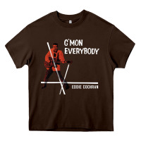 Chocolate Brown eddie cochran c mon everybody album cover Heavy Core Tee - tuanDangUi