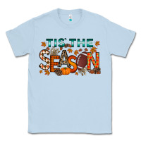 Dusty Blue tis the season football Classic Tee - RacoonDesign
