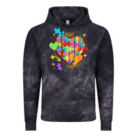 Cloud Black Autism hearts Vintage Hoodie - NancyCooperArtShop
