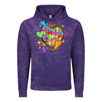 Cloud Purple Autism hearts Vintage Hoodie - NancyCooperArtShop