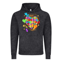 Vintage Black Autism hearts Vintage Hoodie - NancyCooperArtShop