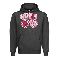 Charcoal Heather mama candy hearts Zipper Hoodie - LillyAllenDesigns
