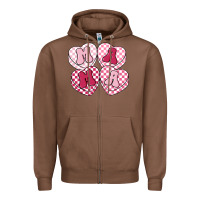 Chestnut mama candy hearts Zipper Hoodie - LillyAllenDesigns
