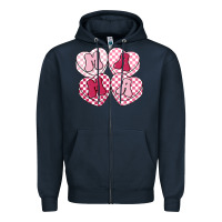 Navy mama candy hearts Zipper Hoodie - LillyAllenDesigns