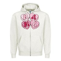 Oatmeal Heather mama candy hearts Zipper Hoodie - LillyAllenDesigns