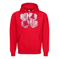 Red mama candy hearts Zipper Hoodie - LillyAllenDesigns