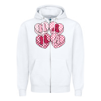 White mama candy hearts Zipper Hoodie - LillyAllenDesigns