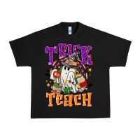 Black Trick or teach Halloween Urban Heavy Tee - NancyCooperArtShop
