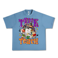 Pebble Blue Trick or teach Halloween Urban Heavy Tee - NancyCooperArtShop