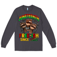 Smoke juneteenth free ish since 1865 Long Sleeve Tee - CowGirlArtShop