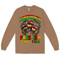 Toasted Coconut juneteenth free ish since 1865 Long Sleeve Tee - CowGirlArtShop