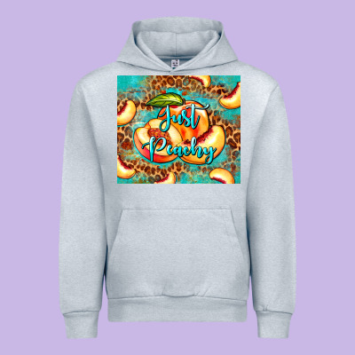 Just Peachy Peach Tumbler Urban Hoodie Designed By Barkaloodesign