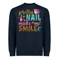 Navy pretty nail make me smile bbs Heavyweight Sweatshirt - BundleAndBundleShop