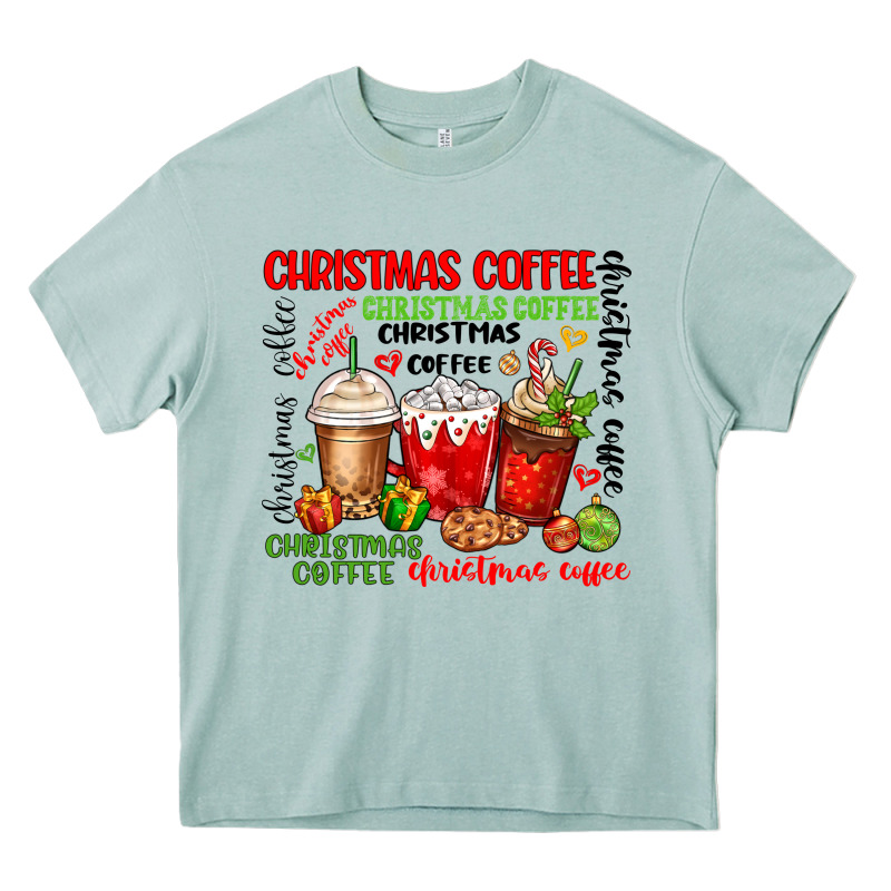 Christmas Coffee Heavy Core Tee by MaliasSmallBusiness | Teevron