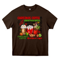 Chocolate Brown Christmas coffee Heavy Core Tee - MaliasSmallBusiness