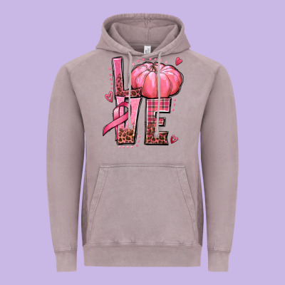 Love Cancer Pumpkin Vintage Hoodie Designed By Texasbilliewilder