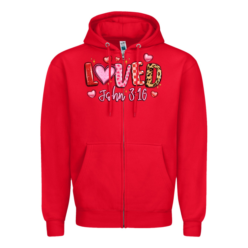 Loved John 3 16 Zipper Hoodie by LillyAllenDesigns | Teevron