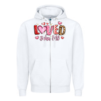 White loved john 3 16 Zipper Hoodie - LillyAllenDesigns