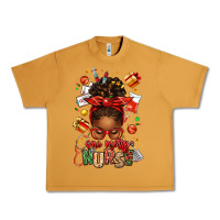 Peanut Butter one merry nurse afro messy bun Urban Heavy Tee - texasbilliewilder