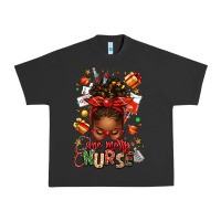 Pigment Black one merry nurse afro messy bun Urban Heavy Tee - texasbilliewilder