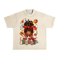 Sandshell one merry nurse afro messy bun Urban Heavy Tee - texasbilliewilder