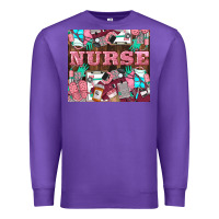 Purple Nurse Premium Sweatshirt - LillyAllenDesigns