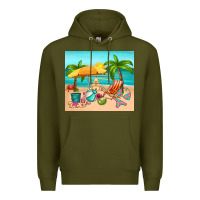 Army Green summer Premium Hoodie - RanaPortraitStore