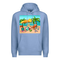 Colony Blue summer Premium Hoodie - RanaPortraitStore