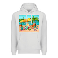 Dove Grey summer Premium Hoodie - RanaPortraitStore