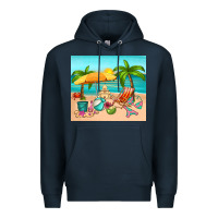 Navy summer Premium Hoodie - RanaPortraitStore