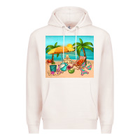 Pale Pink summer Premium Hoodie - RanaPortraitStore