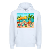 White summer Premium Hoodie - RanaPortraitStore
