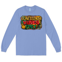 Colony Blue juneteenth vibes only Long Sleeve Tee - CowGirlArtShop