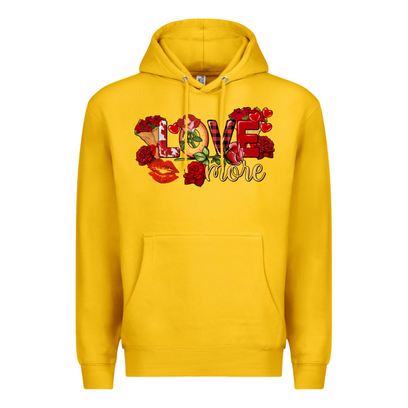 Love More Valentine's Day Premium Hoodie by FaDigitalArtStudio | Teevron