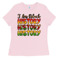 Bubblegum Pink i am black history Ladies Tee - LillyAllenDesigns