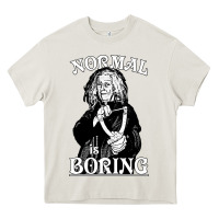 Cream Limited Edition Grandma Addams (Frump)- Normal Is Boring Heavy Core Tee - tuanDangUi