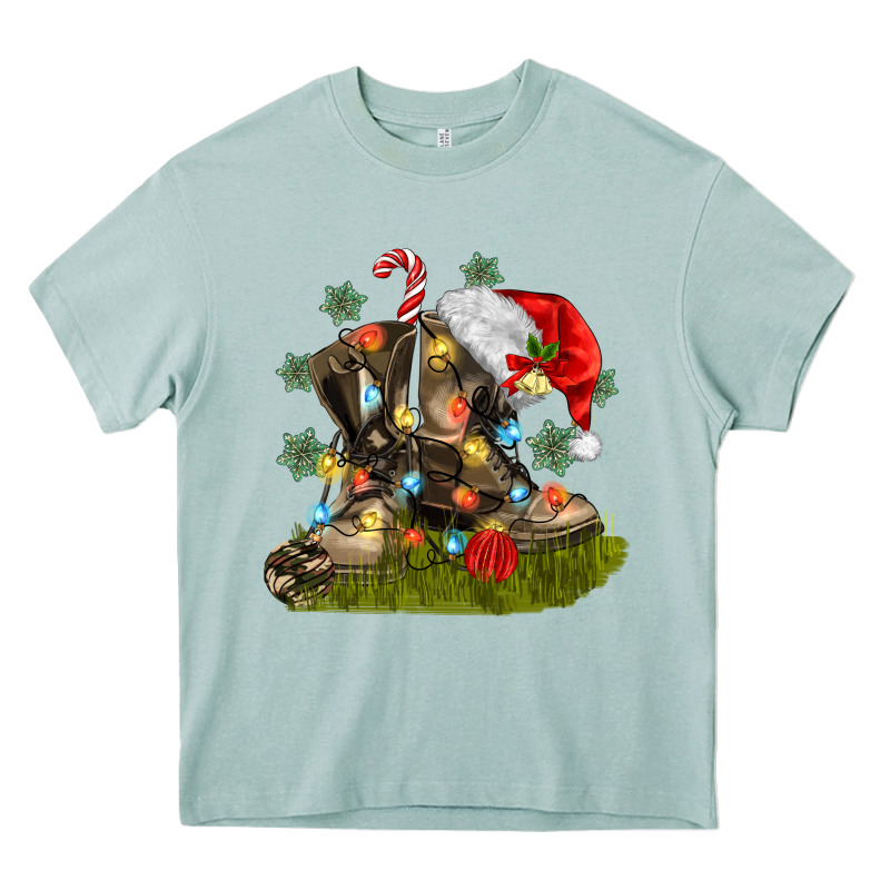 Christmas Soldier Veteran Boots Heavy Core Tee by MaliasSmallBusiness | Teevron